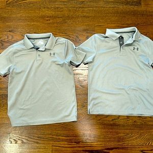 Under Armour, gray youth, medium polo shirts